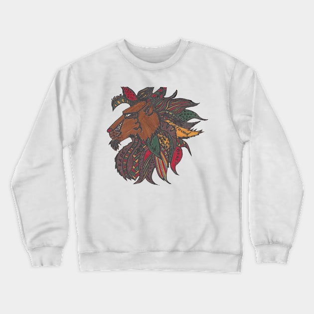 The Great Lion Crewneck Sweatshirt by A6Tz